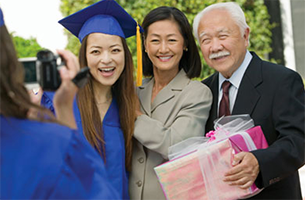 Parents with graduating student